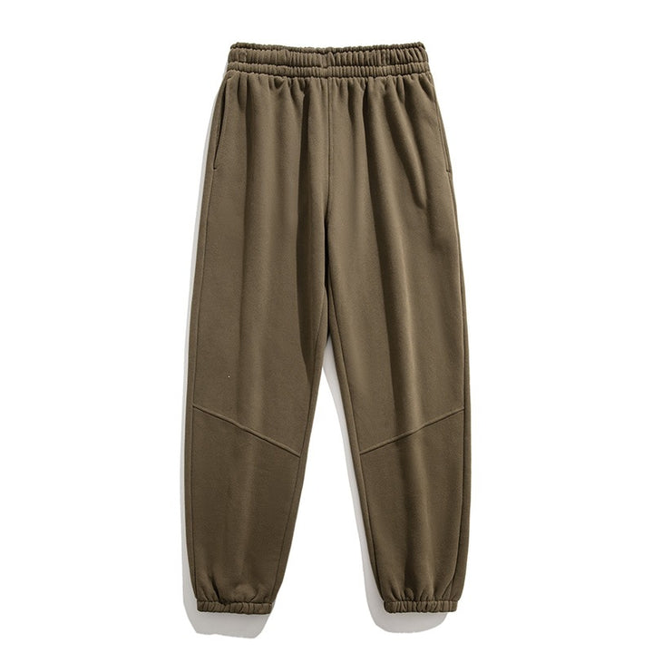 Herren Fleece-Jogginghose mit tapered Schnitt, elastischem Kordelbund & Knie-Paneelen Drune