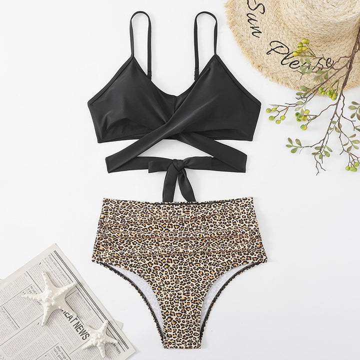 Damen Crop-Top Bikini-Set mit geflochtenem Design Drune