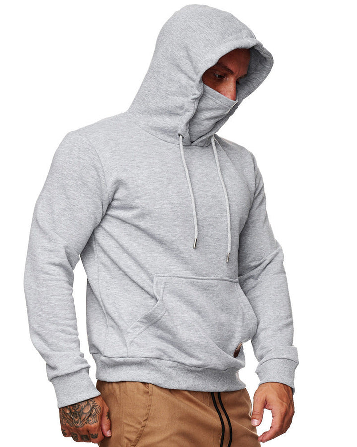 Herren Kapuzenpullover mit multifunktionalem Kragen Drune