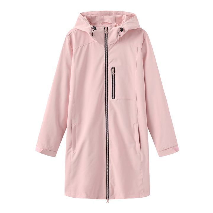 Damen Funktionsjacke mit verstellbarem Kapuzenkragen Drune