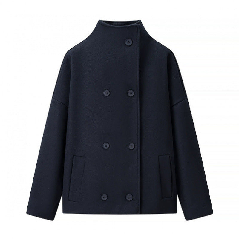 Drune | Trenchcoat Kurz Übergröße Wolltrenchcoat Damenjacke