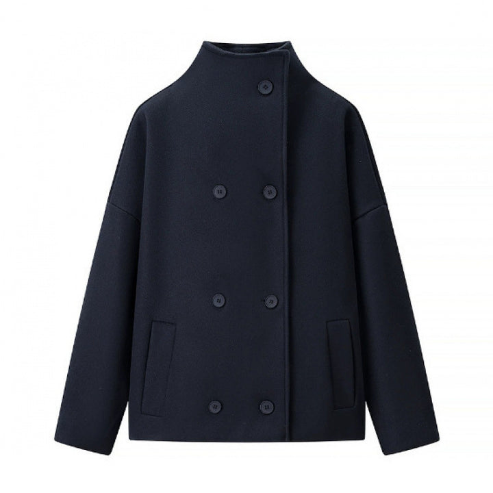 Drune | Trenchcoat Kurz Übergröße Wolltrenchcoat Damenjacke