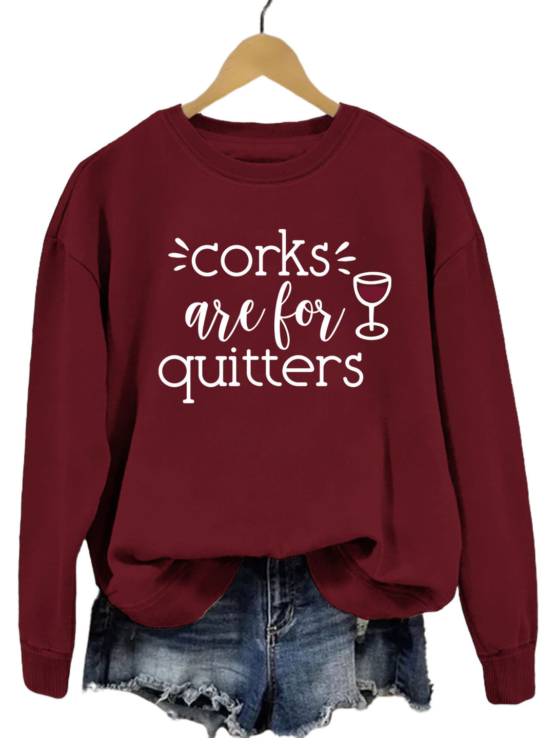 Damen Sweatshirt mit kreativem Spruch und lässigem Schnitt Drune