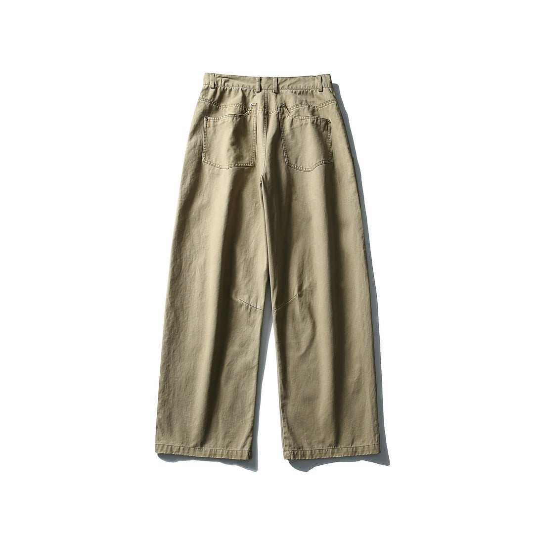 Damen High‑Waist Cargo‑Hose aus Denim mit verstärkten Knieeinsätzen und großen aufgesetzten Taschen Drune