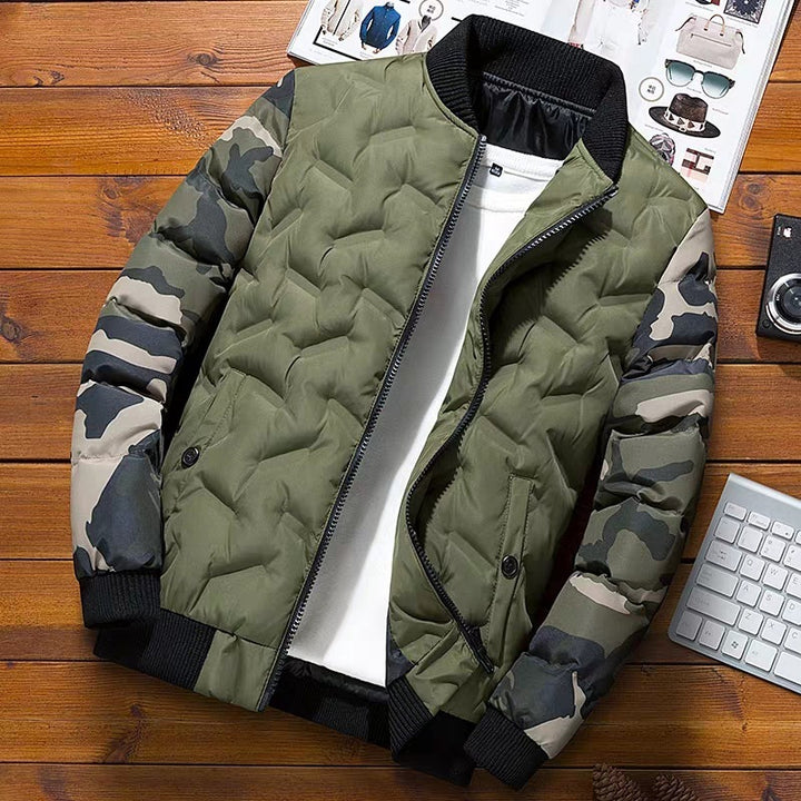 Herren Modische Übergangsjacke im Camouflage-Stil Drune