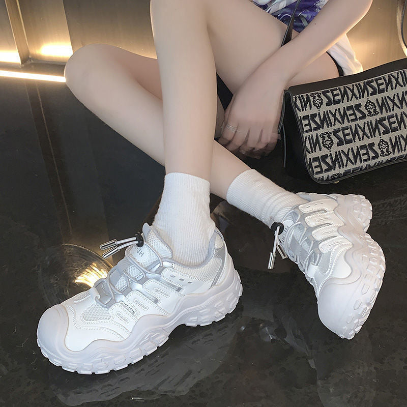 Damen Sportliche Chunky Sneakers mit atmungsaktiver Mesh-Oberfläche und robustem Profil Drune