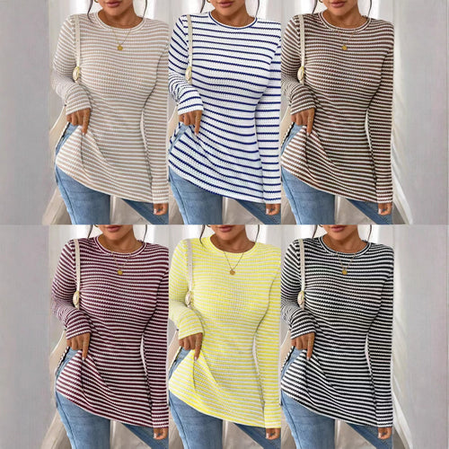 Damen Langarmshirt mit modernem Strickmuster und seitlichen Schlitzen Drune