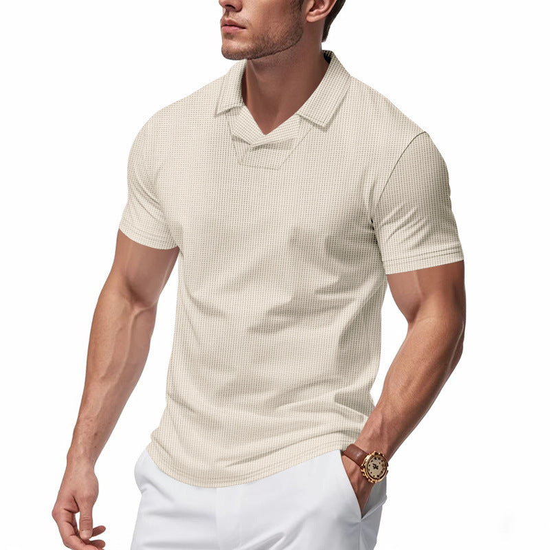 Herren Kurzarm Poloshirt mit strukturiertem Design Drune