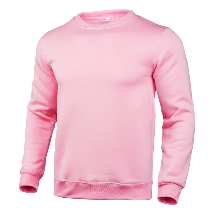 Herren nan klassisches Rundhals-Sweatshirt mit weichem Fleece-Innenfutter, geripptem Saum und verstärkten Nähten Drune