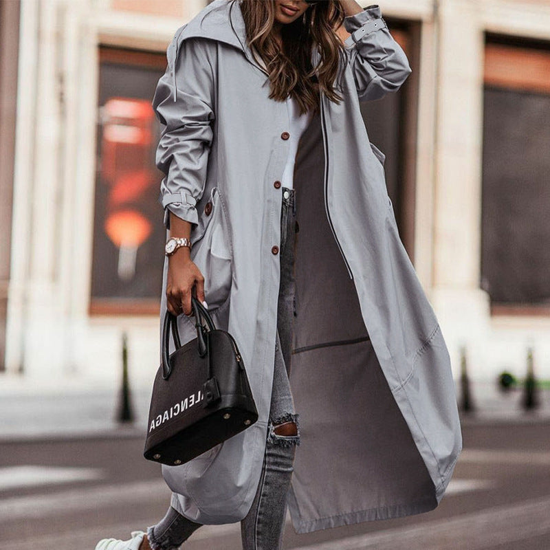 Damen Wasserabweisender Parka mit Kapuze und praktischen Taschen Drune
