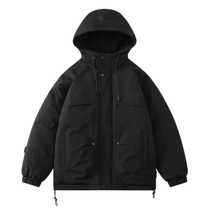 Damen Gepolsterter Parka mit Kapuze und Utility-Taschen Drune