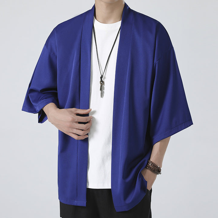 Herren nan kimonoartige Kurzarmjacke im Oversize-Schnitt Drune