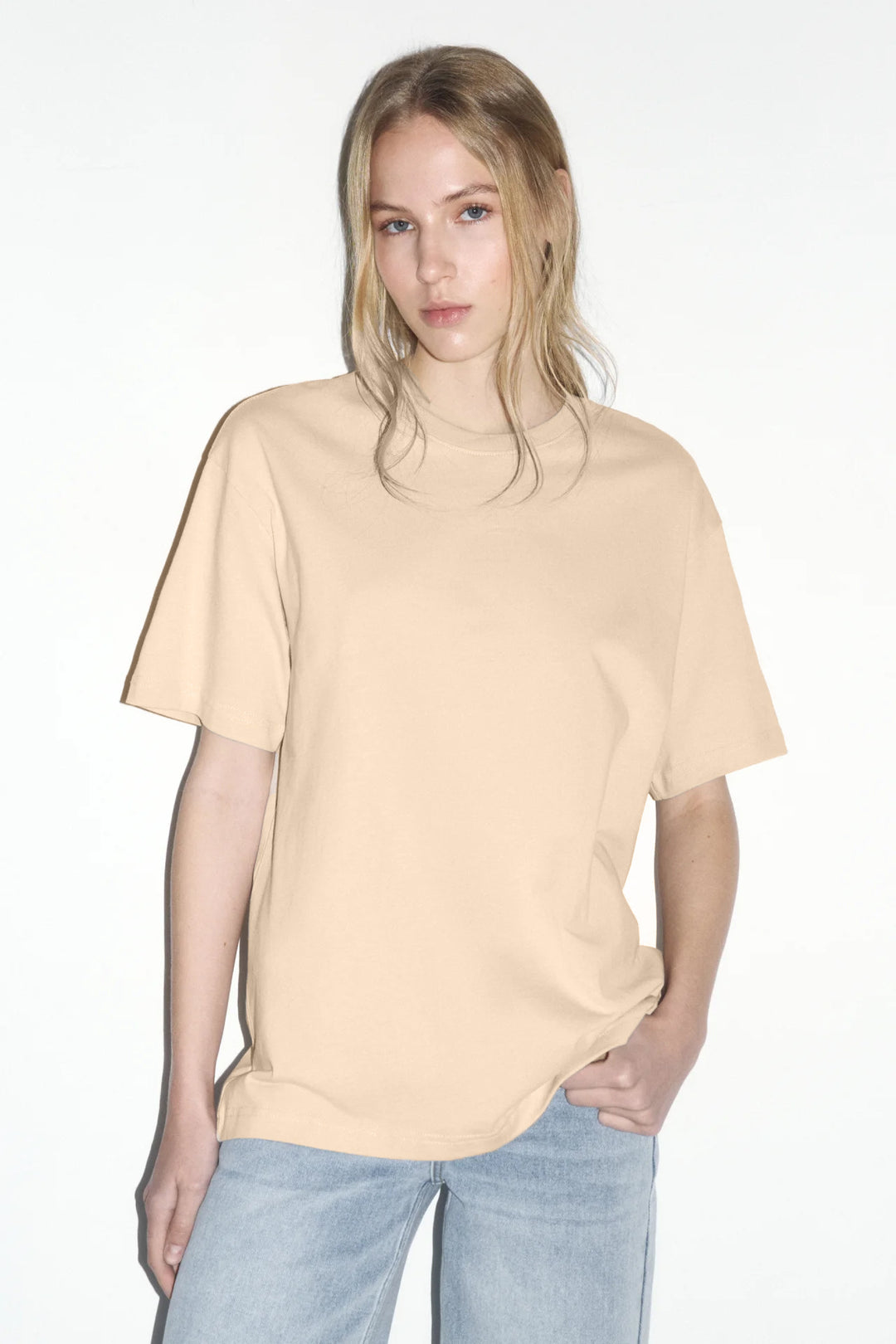 Damen lässiges Oversized T-Shirt aus hautfreundlichem Baumwollmix Drune