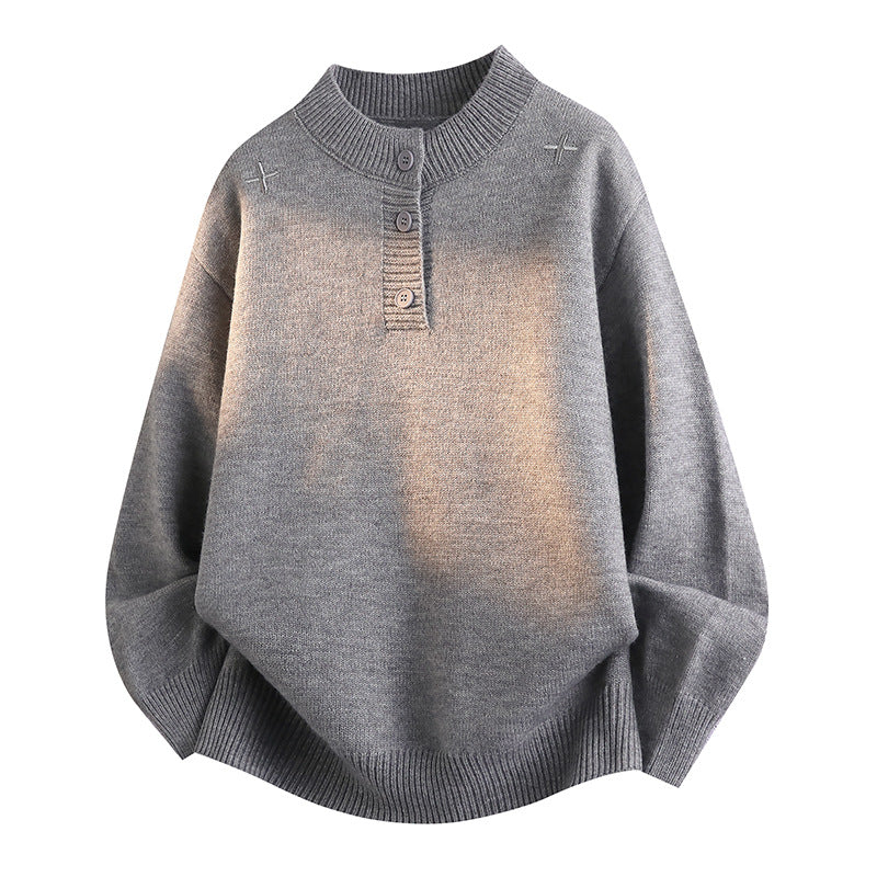 Damen Bequemer Strickpullover mit Knopfleiste Drune