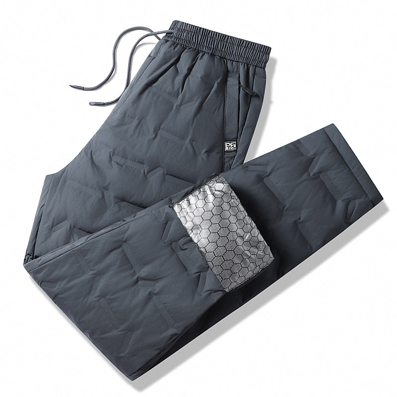 Herren Gepolsterte Thermohose mit Steppung, elastischem Bund und Reißverschlusstaschen Drune