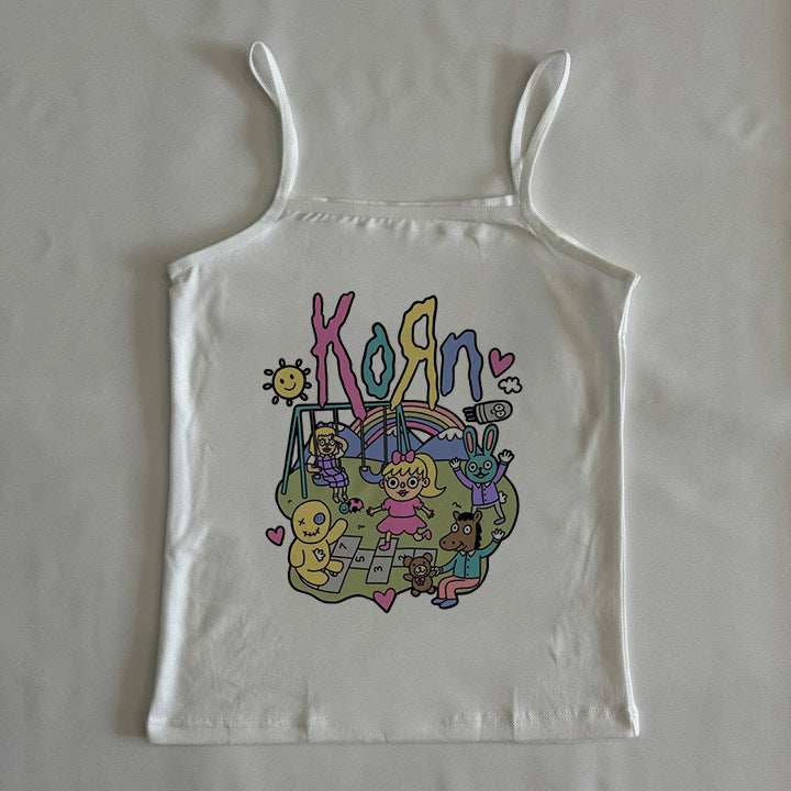 Damen Kurzarm T-Shirt mit verspieltem Grafiken-Design Drune