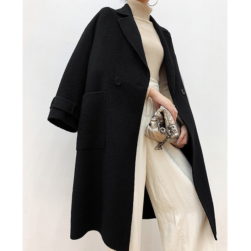 Damen Eleganter und bequemer Wollmantel Drune