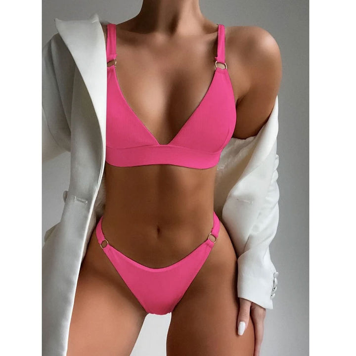 Damen Triangel-Bikini mit modischen Akzenten Drune