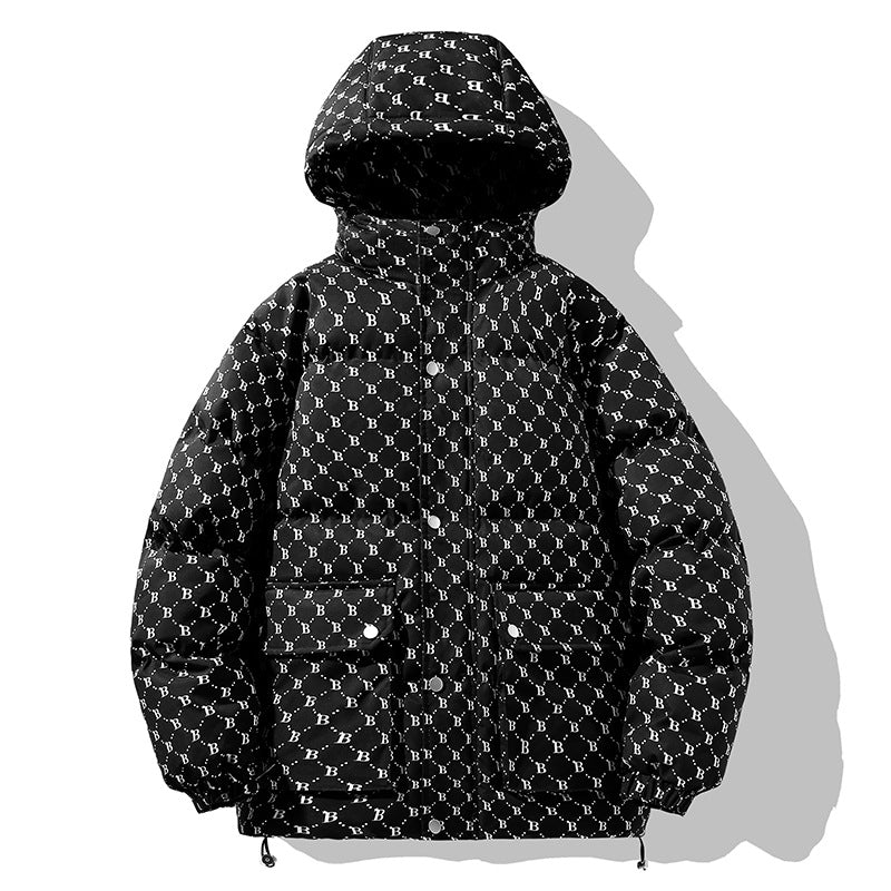 Herren Wattierter Kapuzenparka mit Thermofüllung wasserabweisender Oberfläche & Multifunktionstaschen Drune