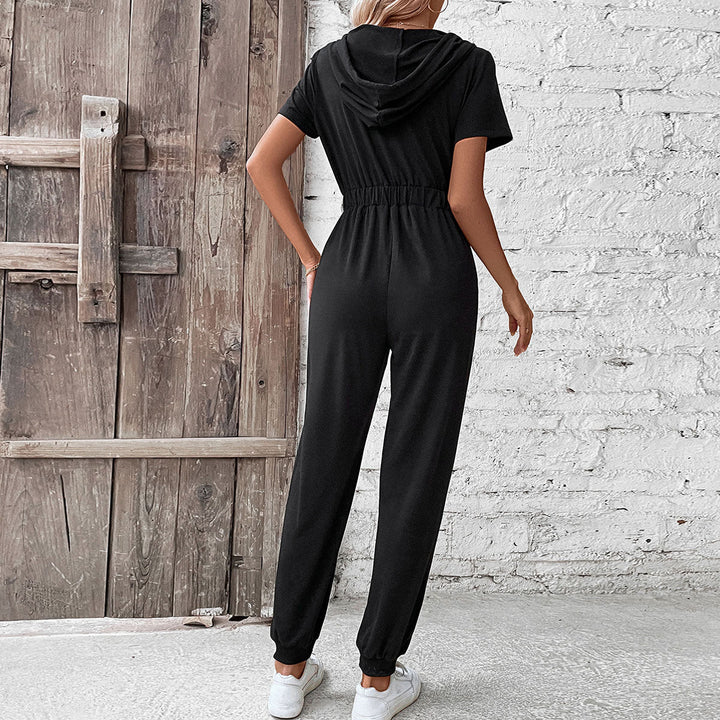 Damen Kapuzenoverall mit praktischem Reißverschluss und elastischem Bund Drune