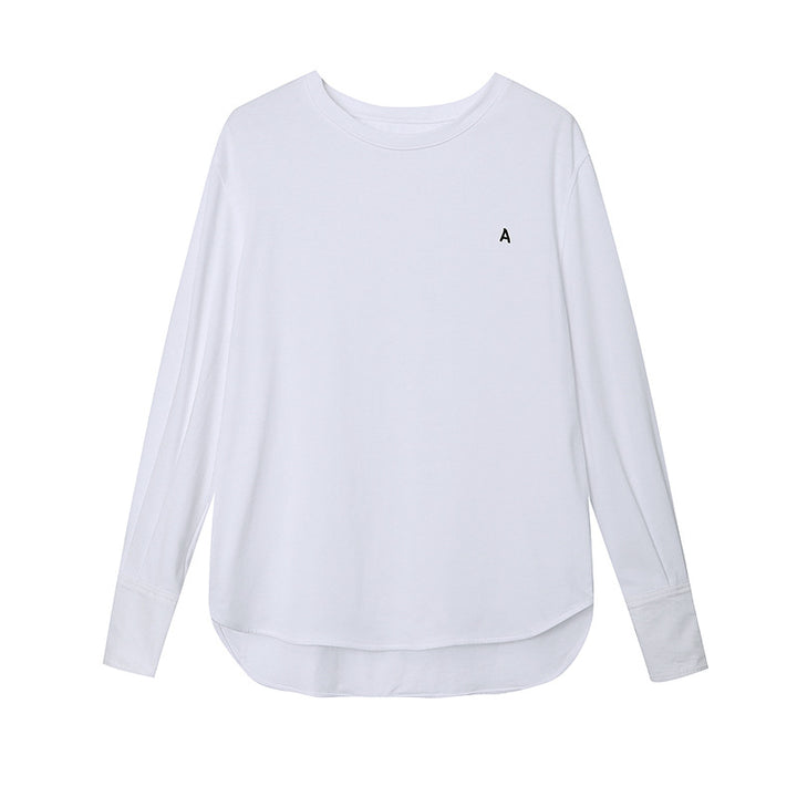 Damen Elegantes Langarmshirt mit weiten Manschetten Drune