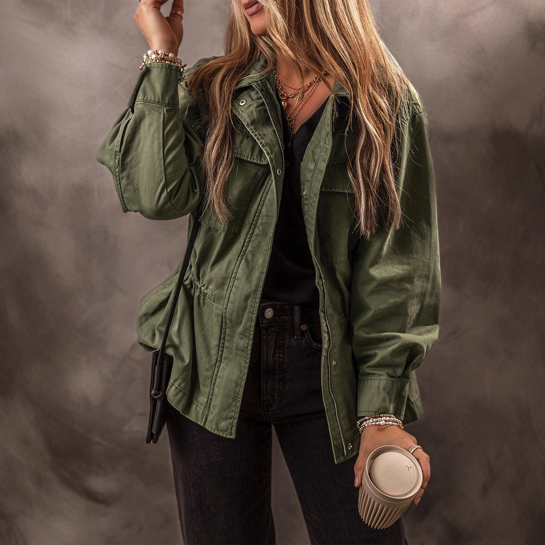 Drune | Vintage Winddichte Arbeitsjacke Mit Kapuze Und Mehreren Taschen