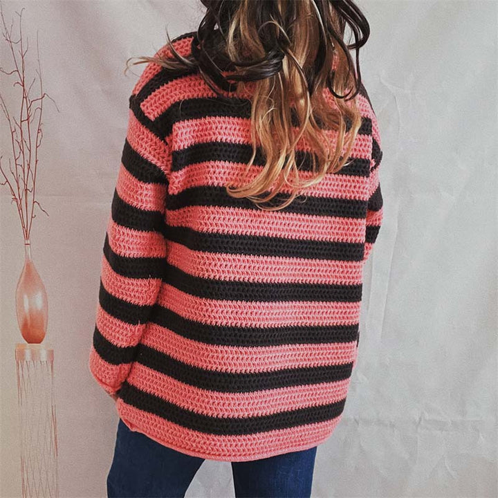 Drune | Gestreifter Strickpullover Mit Sanften Farben