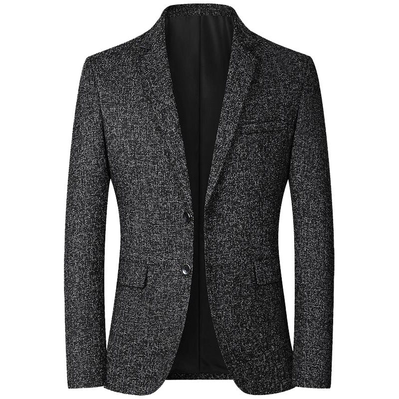 Herren Tweed-Sakko Slim Fit mit fallendem Revers Drune
