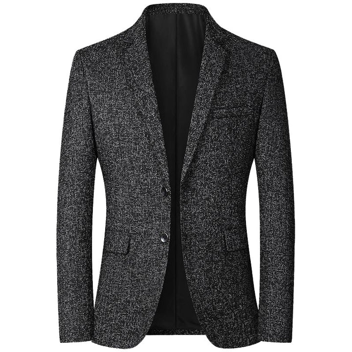 Herren Tweed-Sakko Slim Fit mit fallendem Revers Drune