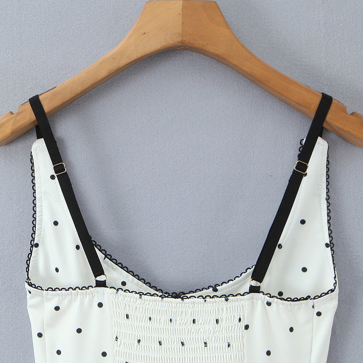 Damenoberteil mit eleganter Polka-Dot-Optik und feinen Details Drune