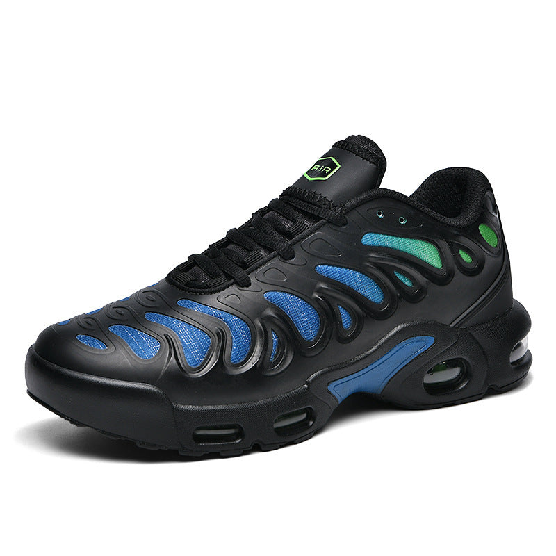 Herren futuristische Dämpfungs-Sneaker mit sichtbarer Luftkammer und strukturiertem Mesh-Overlay Drune