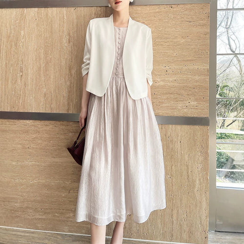 Damen Elegante und fließende Midirock Drune