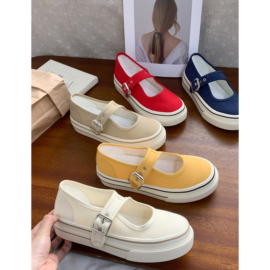 Damen Plateau-Sneaker mit praktischem Schnallenverschluss und optimierter Dämpfung Drune