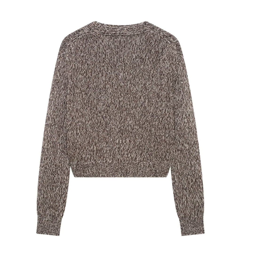 Damen modische Strickjacke im stilvollen Argyle-Muster Drune