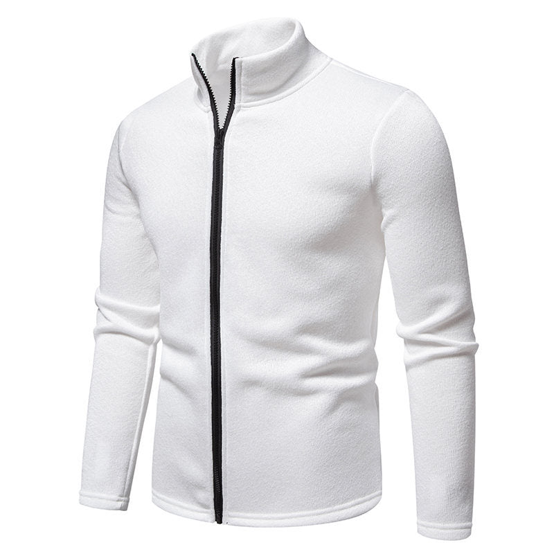 Herren Fleecejacke mit hoher Stehkragen und durchgehendem Reißverschluss Drune