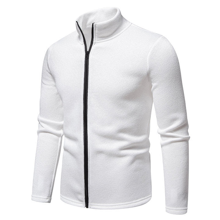 Herren Fleecejacke mit hoher Stehkragen und durchgehendem Reißverschluss Drune