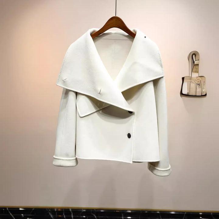 Damen elegante Übergangsjacke mit hohem Kragen Drune