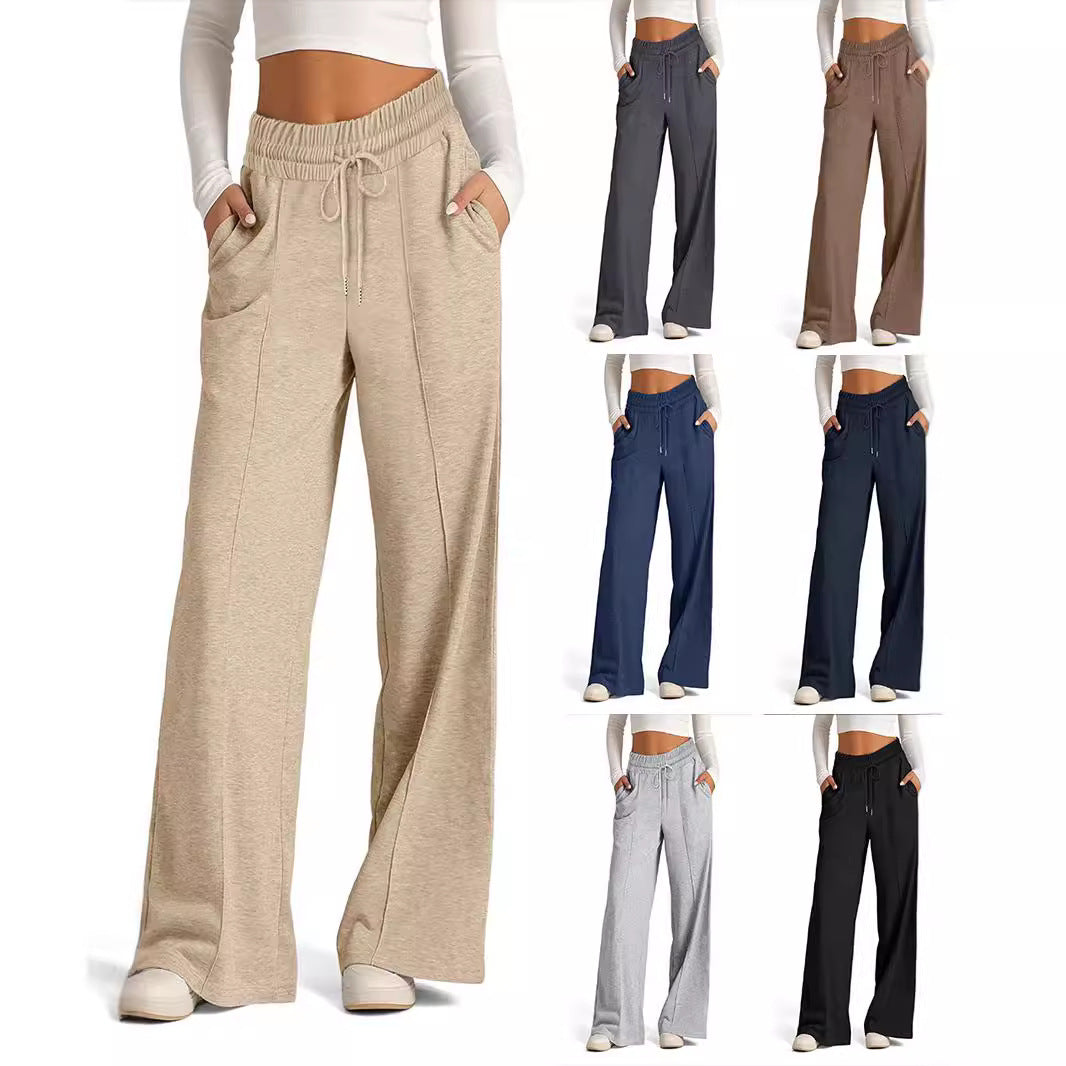 Damen Entspannte Passform Weite-Leg Lounge-Hose Drune
