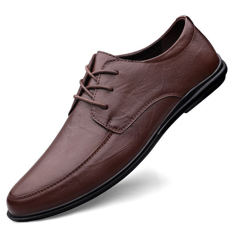 Herren Elegante Echtleder Schnürschuhe Drune