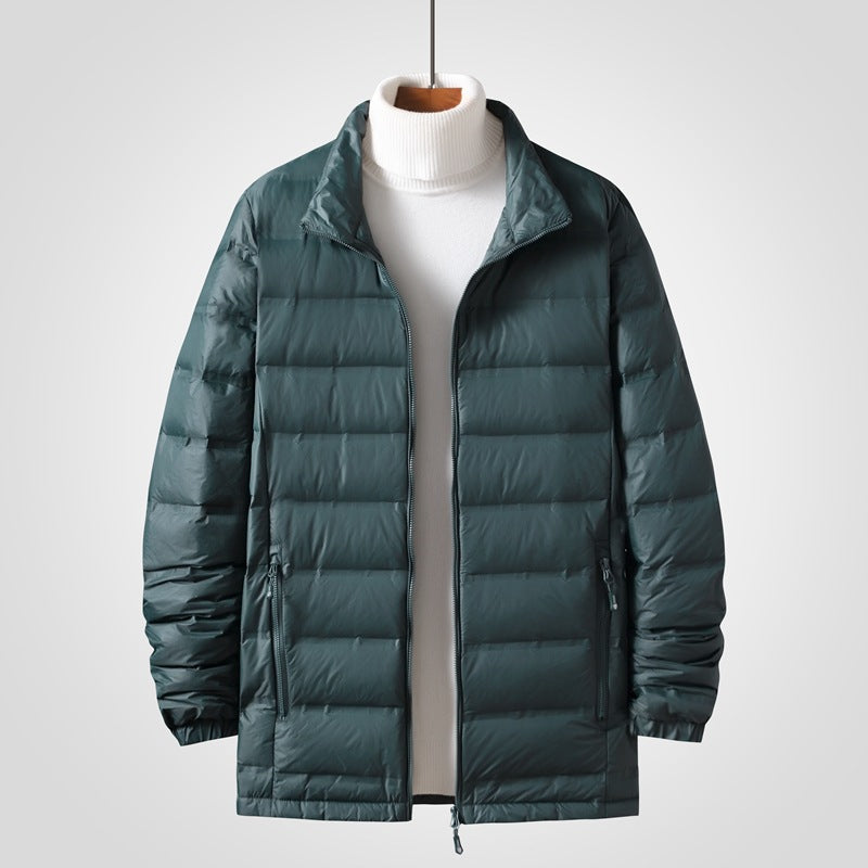 Herren Leichte gesteppte Thermojacke mit Stehkragen und Zwei-Wege-Reißverschluss Drune