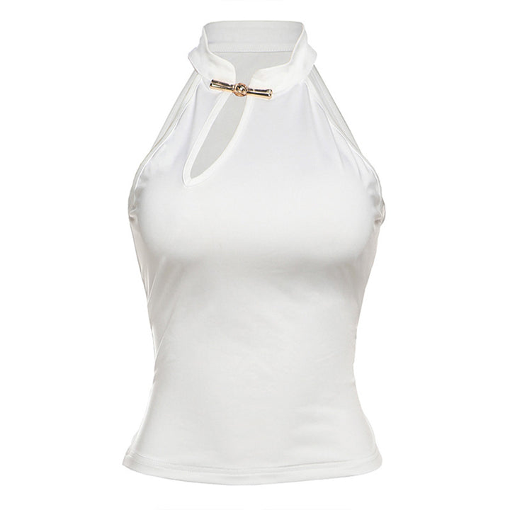 Damen Elegantes Haltertop mit modischer Schlitz-Detail Drune