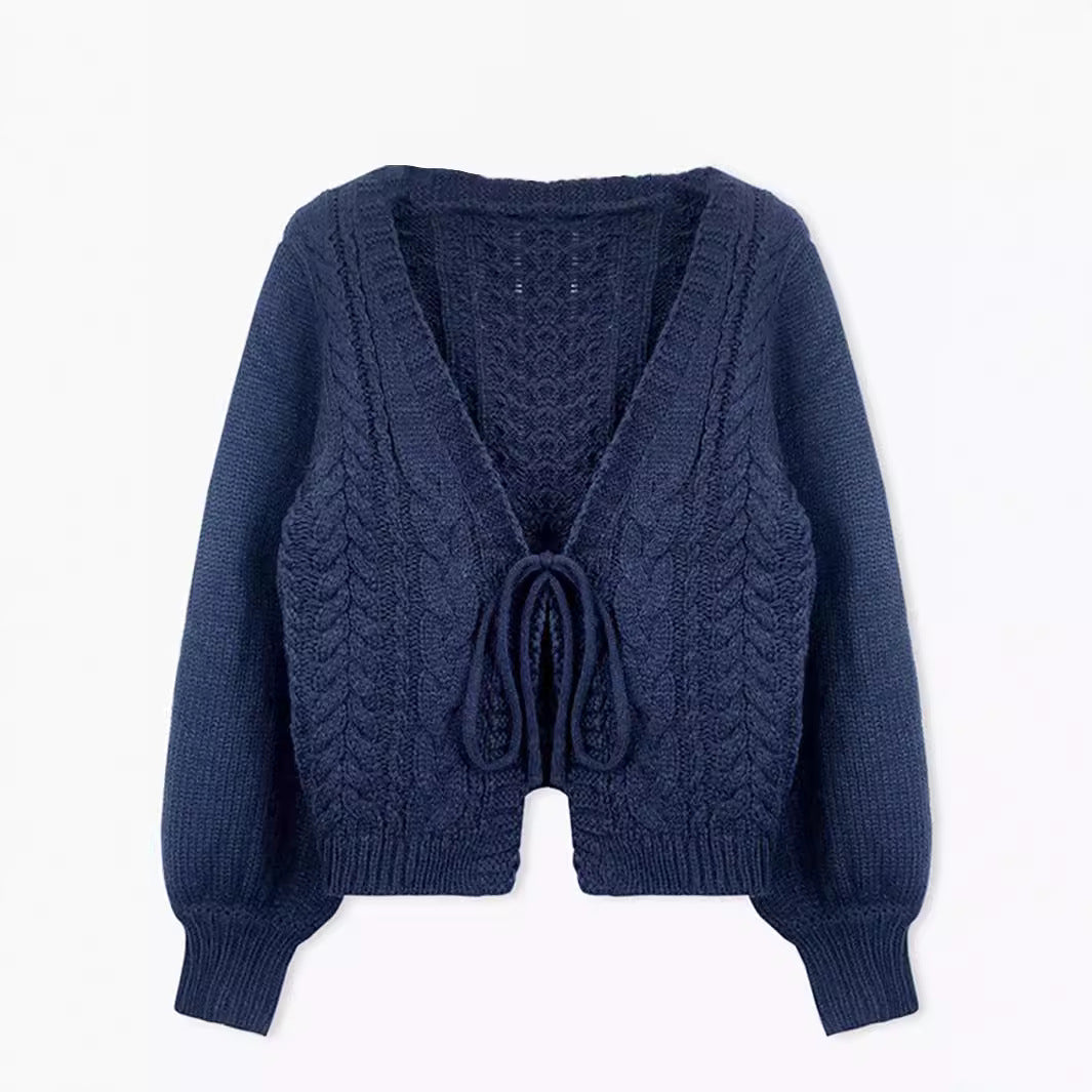 Damen Grobstrickjacke mit tailliertem Schnitt Drune