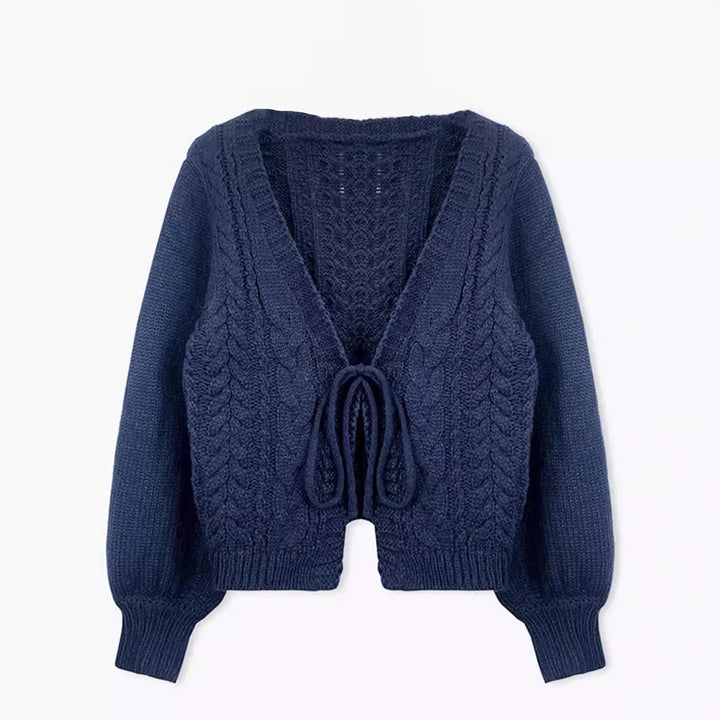 Damen Grobstrickjacke mit tailliertem Schnitt Drune