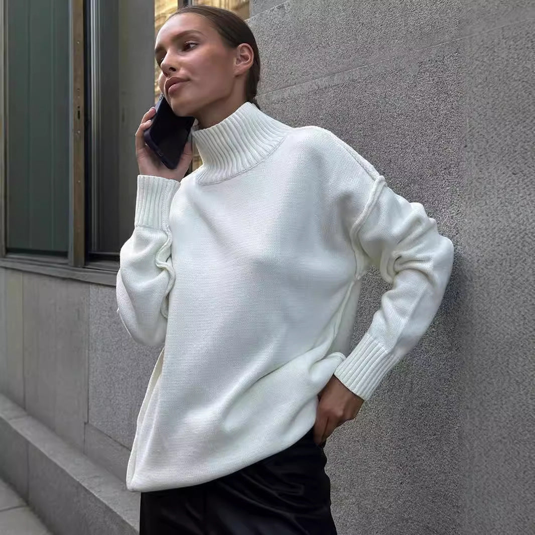 Damen Modischer Rollkragenpullover Drune