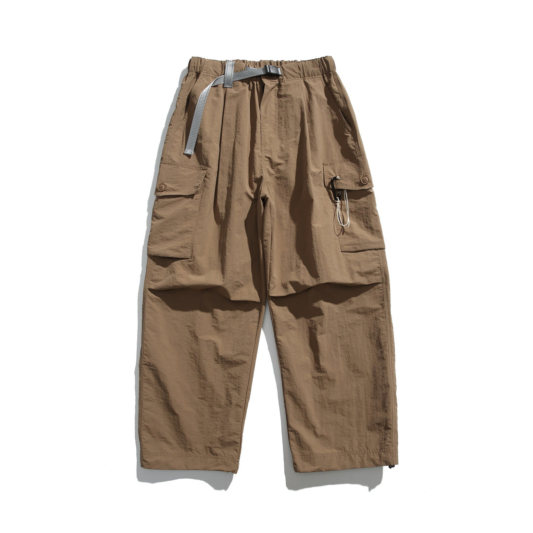 Herren Cargo-Hose im Utility‑Stil mit elastischem Bund und integriertem Gurt Drune