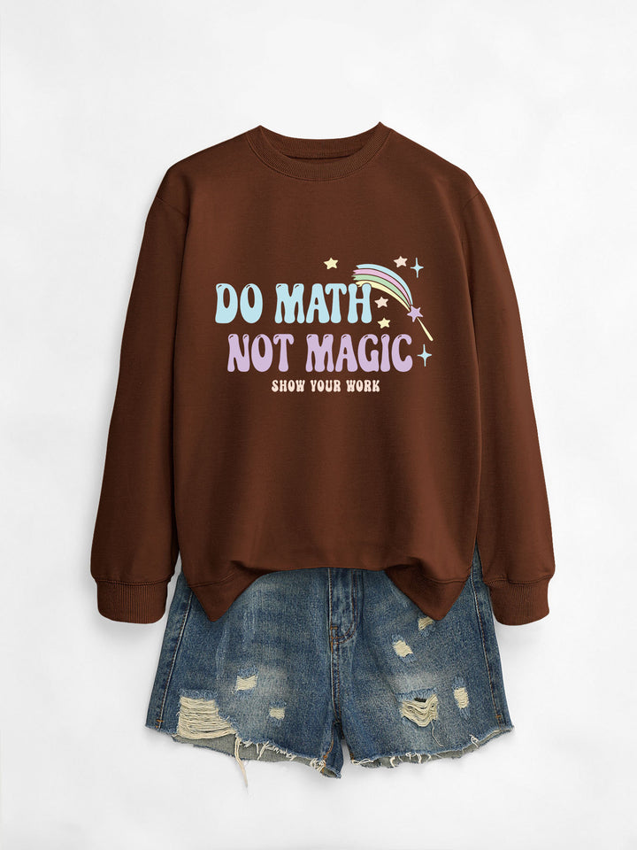 Damen lässiger Sweatshirt mit inspirierendem Mathematikmotiv Drune