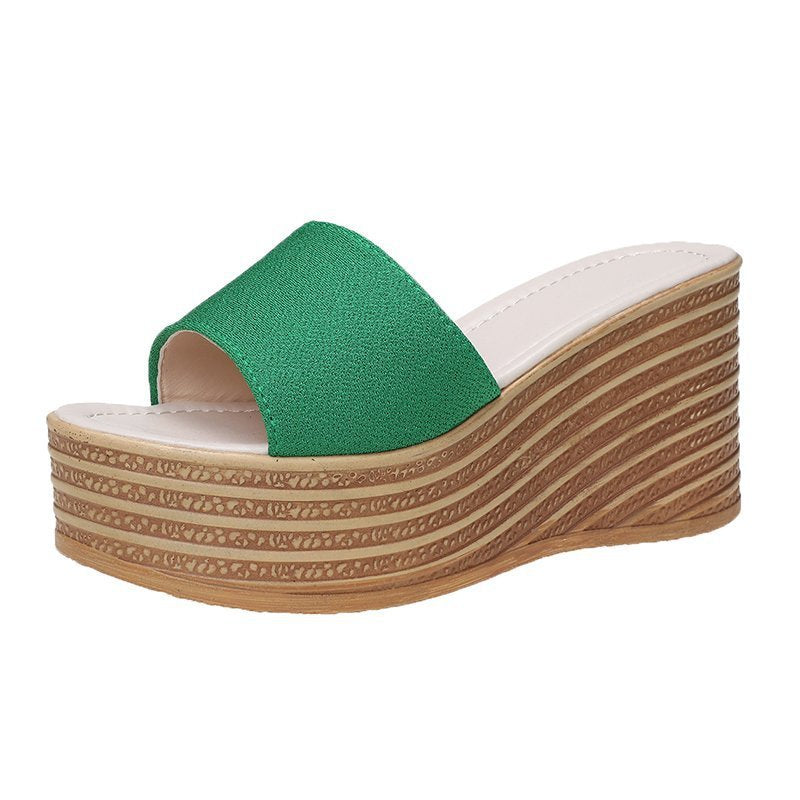 Damen Wedge-Pantoletten mit bequemem Riemendesign und rutschfester Sohle Drune