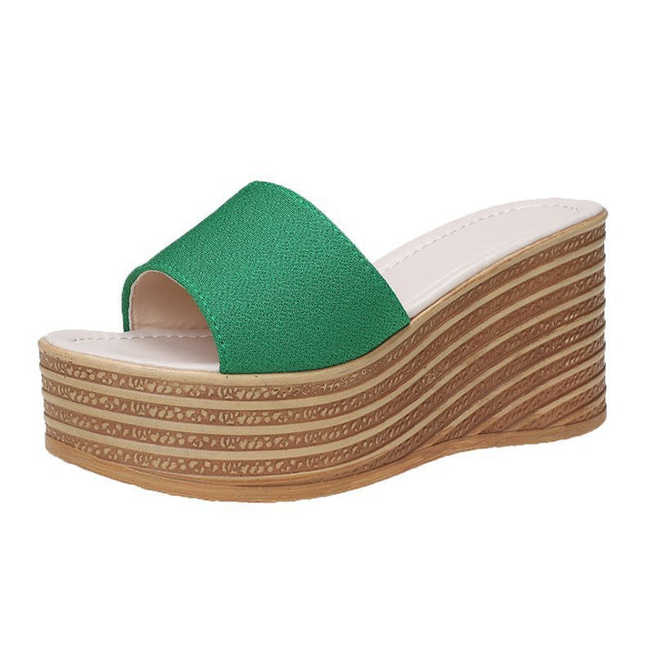 Damen Wedge-Pantoletten mit bequemem Riemendesign und rutschfester Sohle Drune