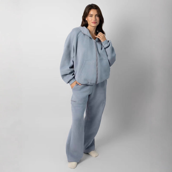 Damen Lässiges Kapuzenpullover und Jogginghose Set Drune