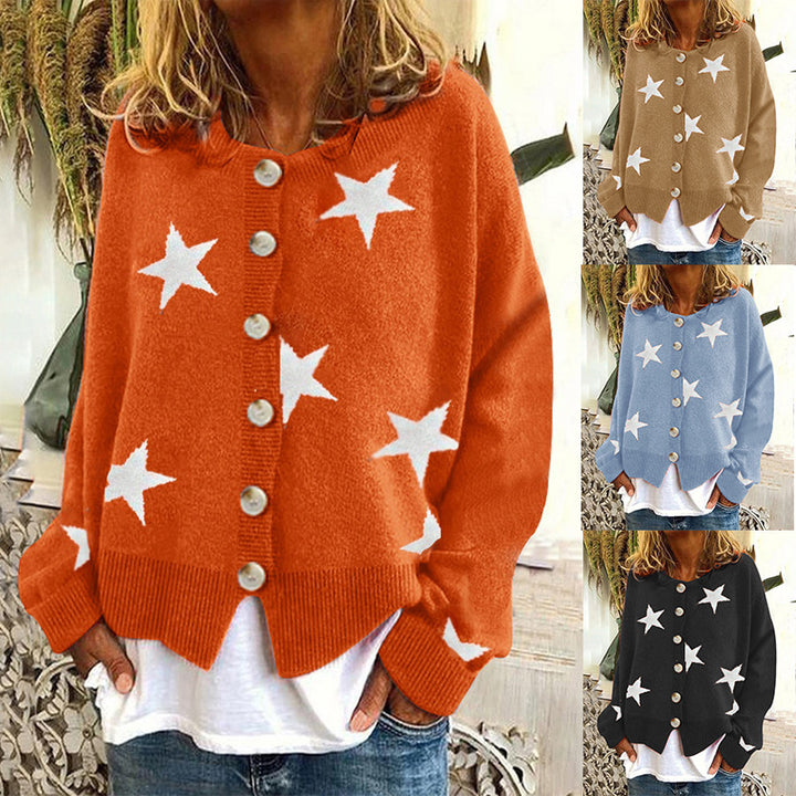 Damen Strickjacke mit Sternenmotiv Drune